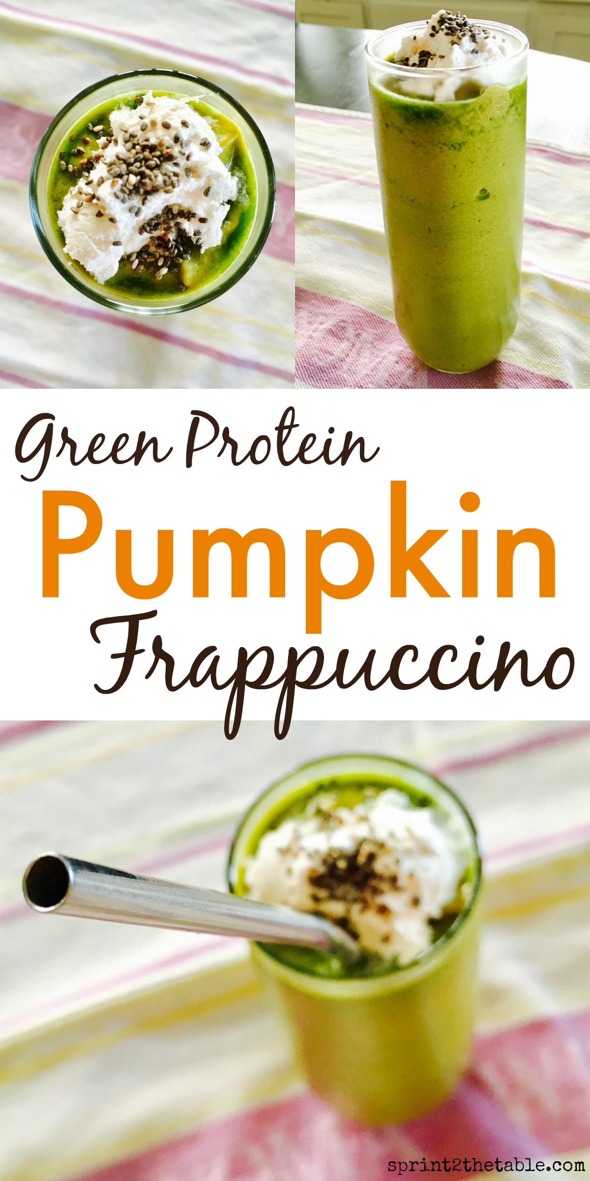 This protein-filled Pumpkin Frappuccino is perfect a post-workout snack any time of year!