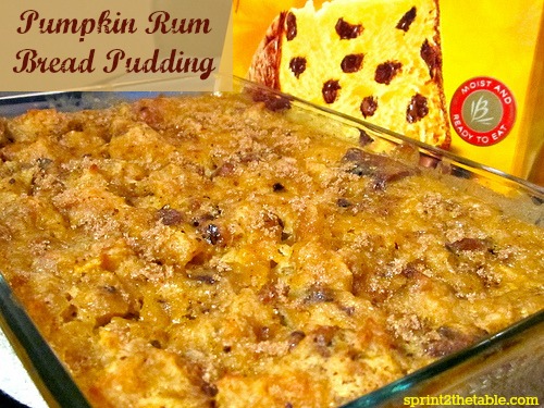 Pumpkin Rum Bread Pudding