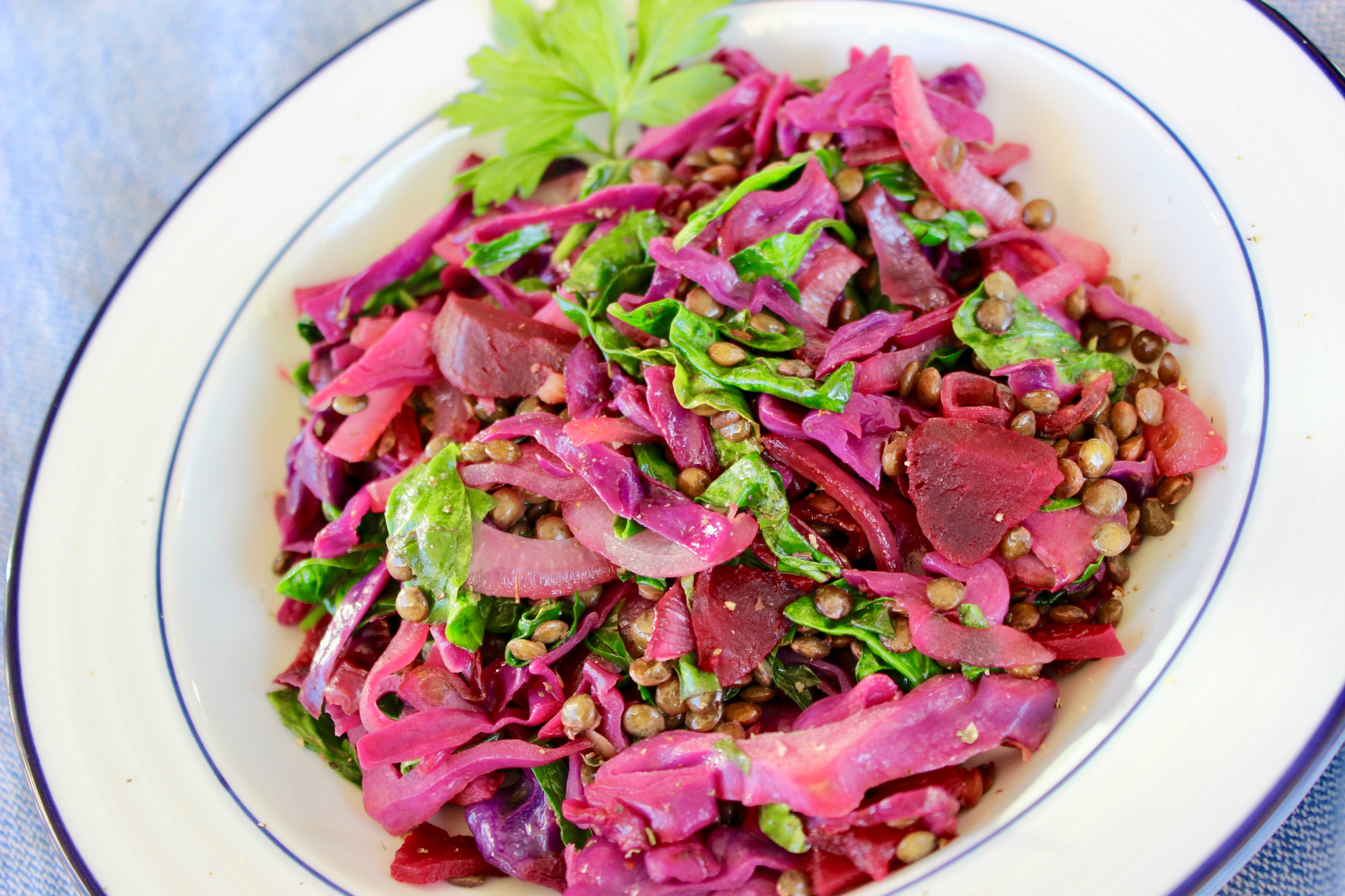 The French Green Lentil Detox Salad was a great make-ahead lunch.  I loved the stay-power the lentils gave it and the fact that this giant bowl didn't make me crash. 