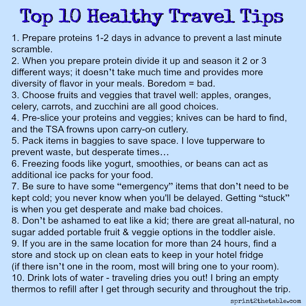 Top 10 Healthy Travel Tips