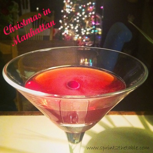 Christmas in Manhattan cocktail