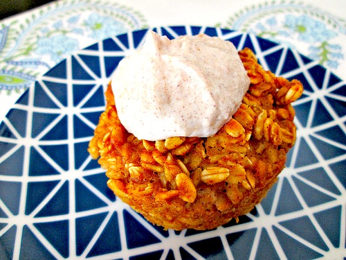 Sweet Potato Baked Oatmeal with Icing