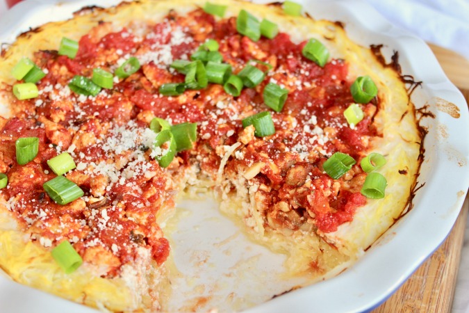 Looking for a healthy comfort food for cold nights? Try this Spaghetti Squash Pie!