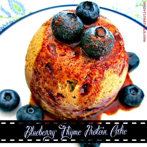 Blueberry Thyme Protein Cake w syrup