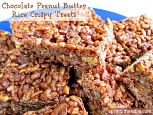 Chocolate Peanut Butter Rice Crispy Treats