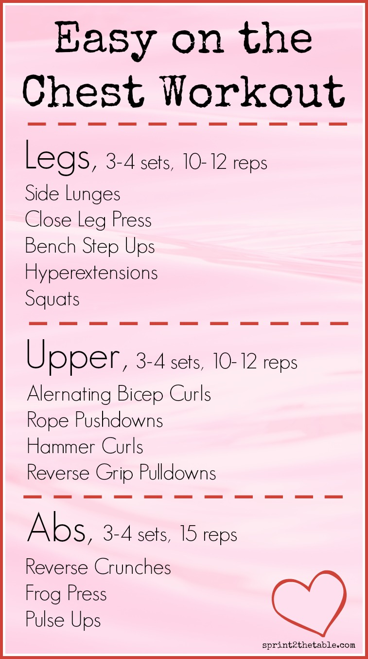 Looking for a workout that's a little less stressful on your chest after an augmentation or injury? Try this routine!