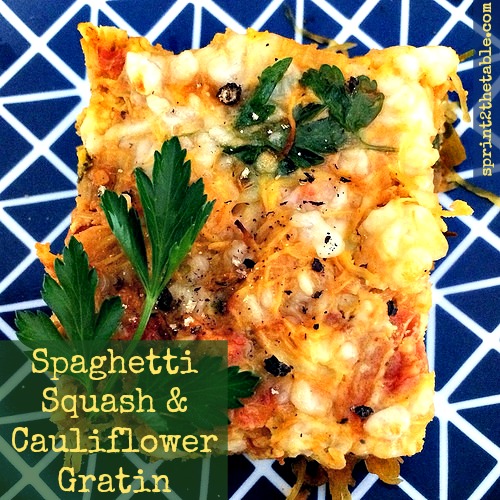 Spaghetti Squash & Cauliflower Gratin