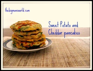 Sweet Potato and Cheddar Pancakes