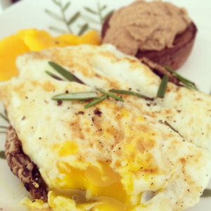 Yolkporn on a portobello