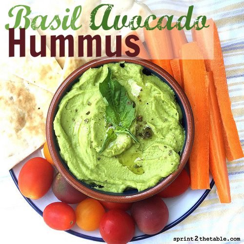 Basil Avocado Hummus