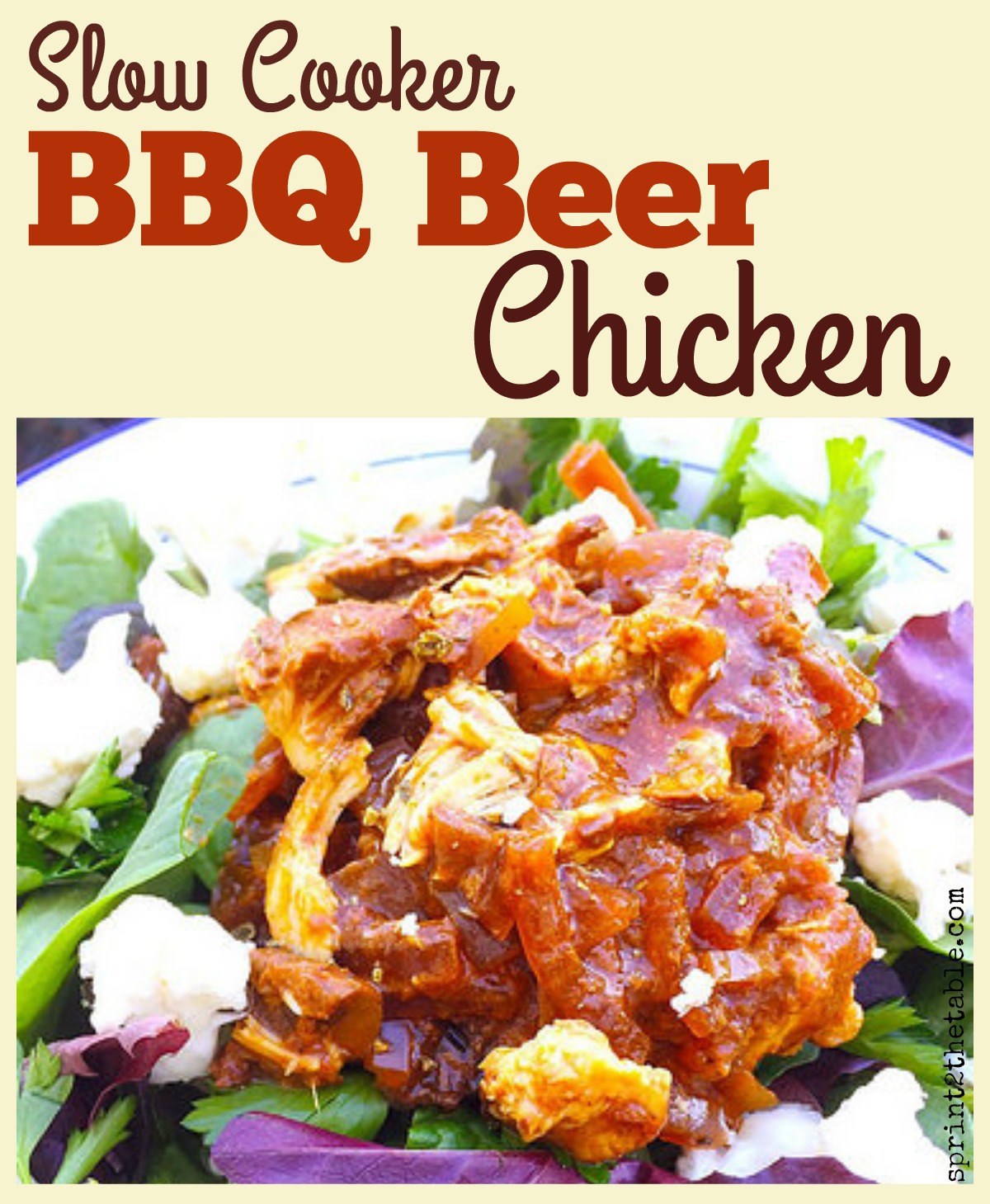 Awesome weeknight easy dinner for four - Slow Cooker BBQ Beer Chicken