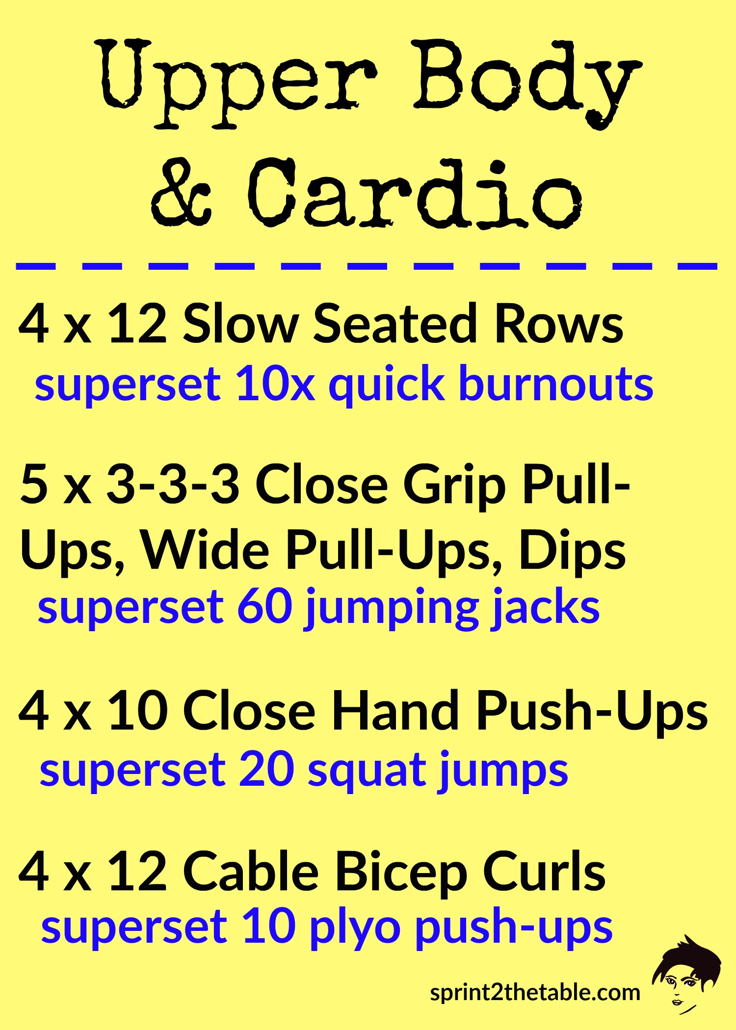 Upper Body and Cardio Workout - get a good workout without spending hours in a gym