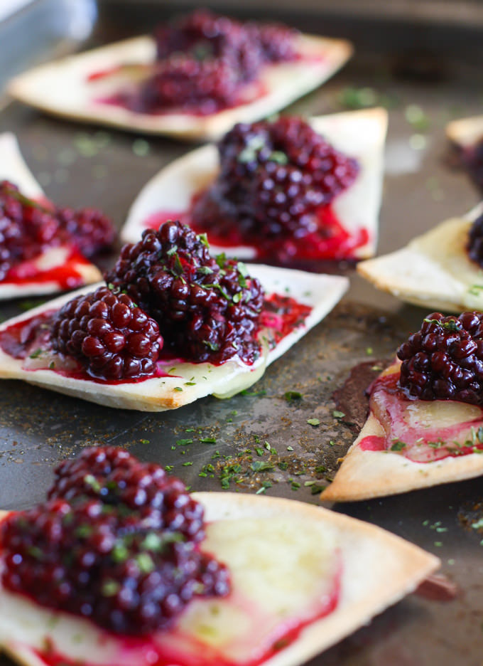 Blackberry Basil Nachos