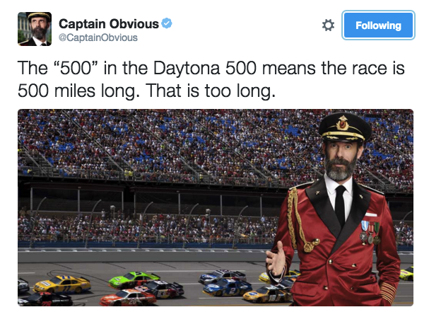 Captain Obvious tweet