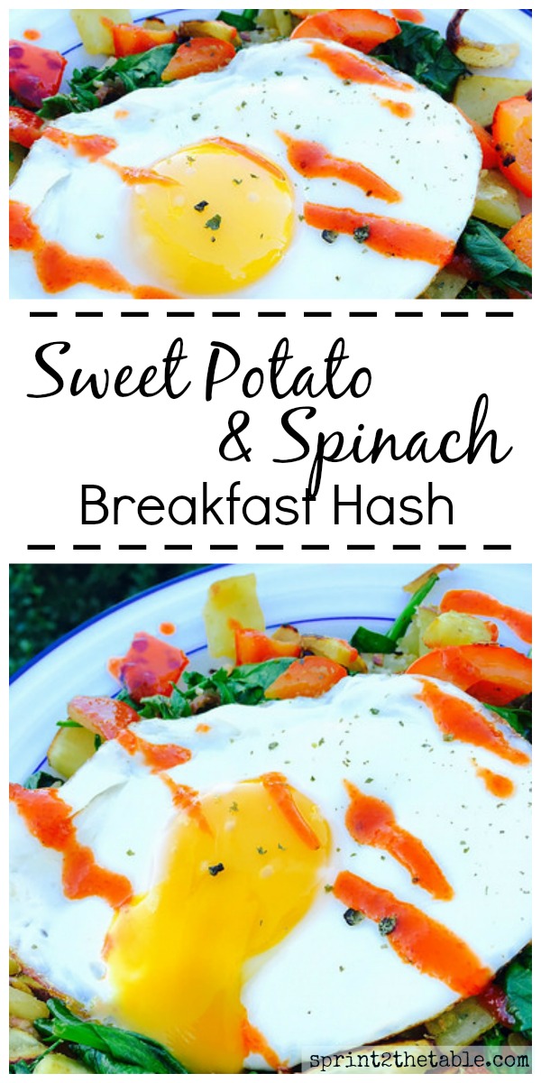 If you're a savory breakfast (or brinner) person, you must try this Sweet Potato & Spinach Breakfast Hash!