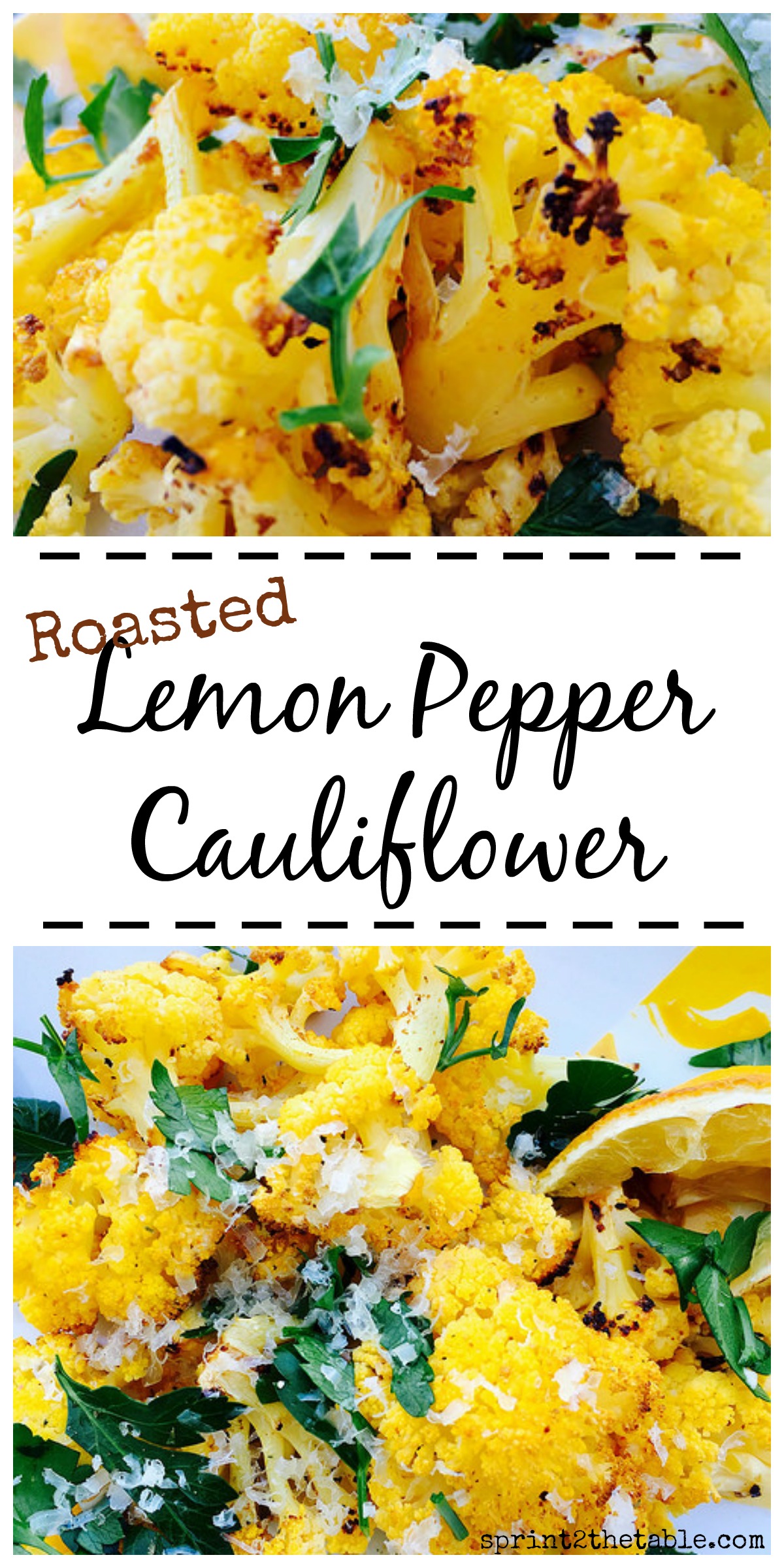 Did you know yellow cauliflower has more beta carotene than the regular white veggie? Try it in this Lemon Pepper Roasted Cauliflower dish!