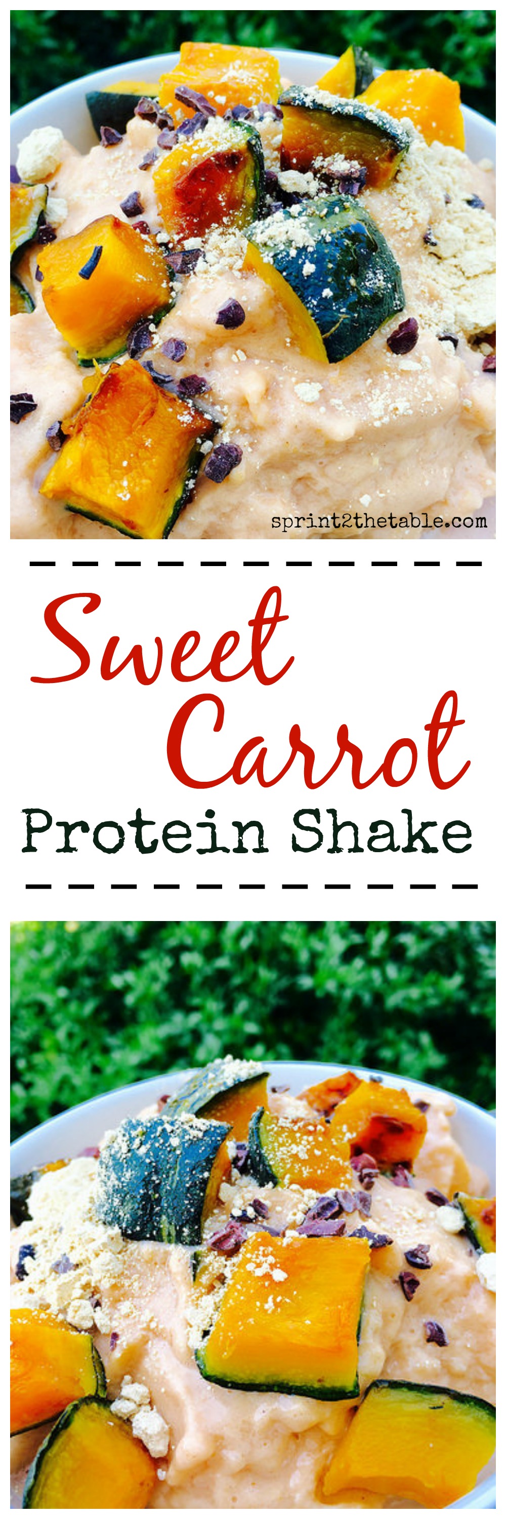 Sweet Carot Protein Shake - deliciously refreshing vegan protein shake after a hot workout!