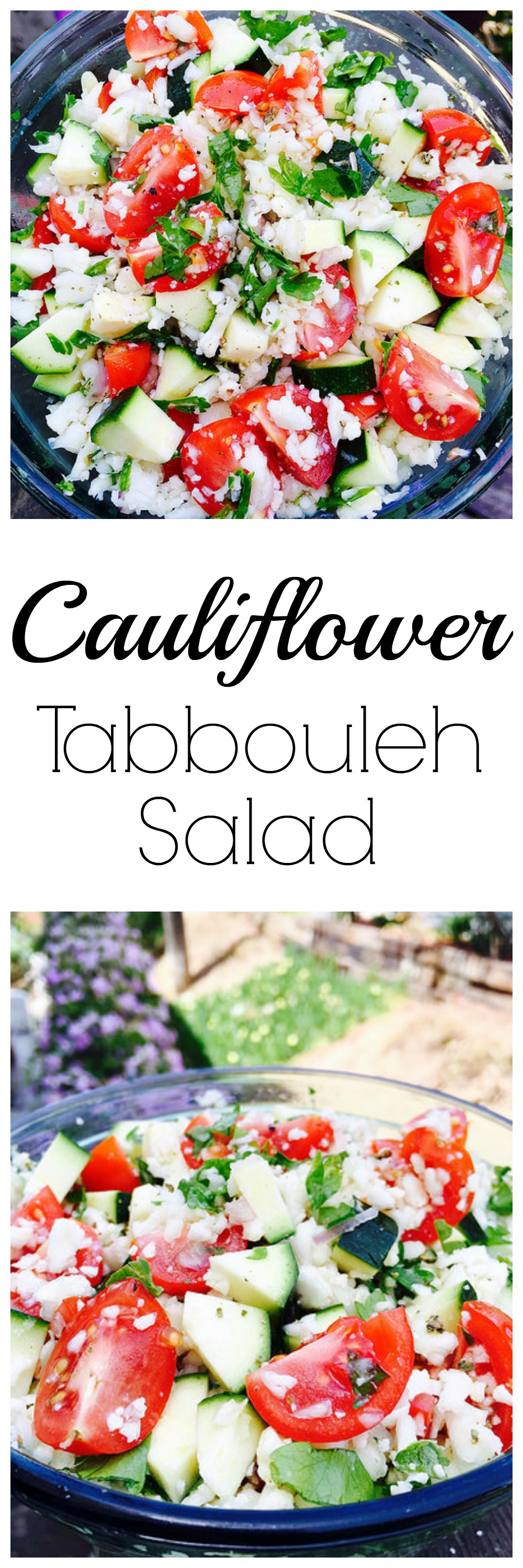 Deliciously EASY grain-free take on Tabbouleh! Paleo, Gluten-Free, Raw, and Vegan.