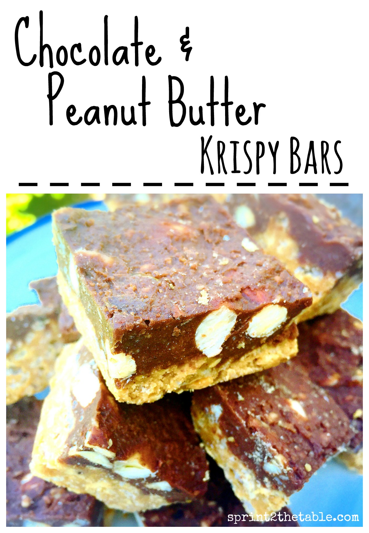 Chocolate & Peanut Butter Squares - it's like if Reeses and Crunch bars had a healthier baby.