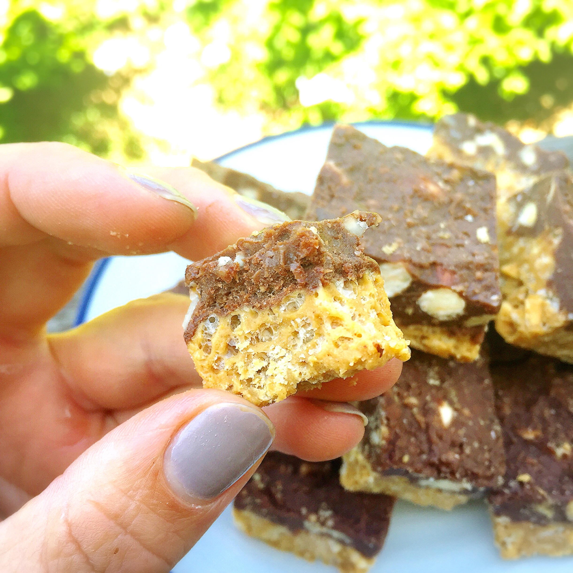 Raw, vegan, and delicious... you have to try these chocolate-peanut butter bars!