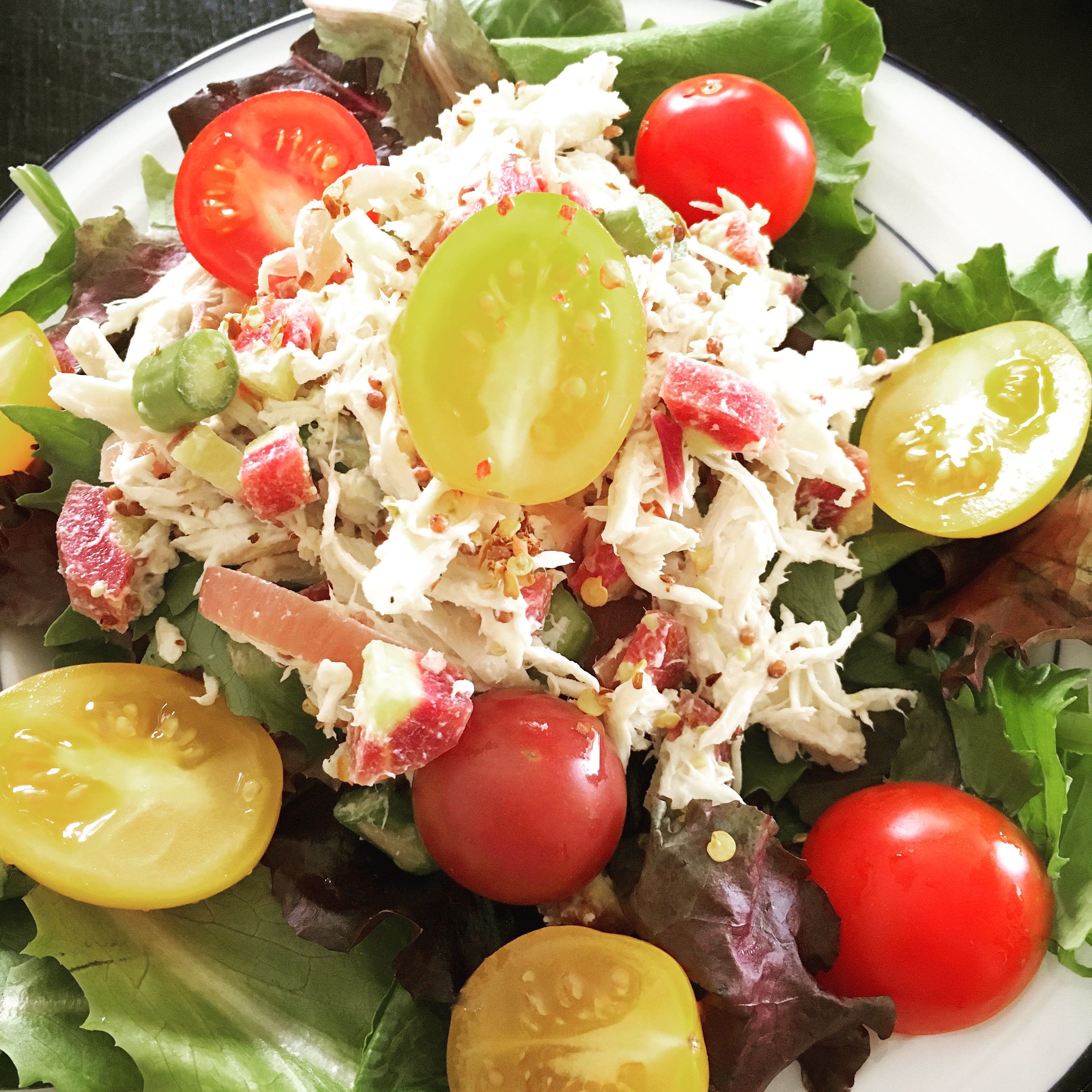 Quickie healthy chicken salad for lunch