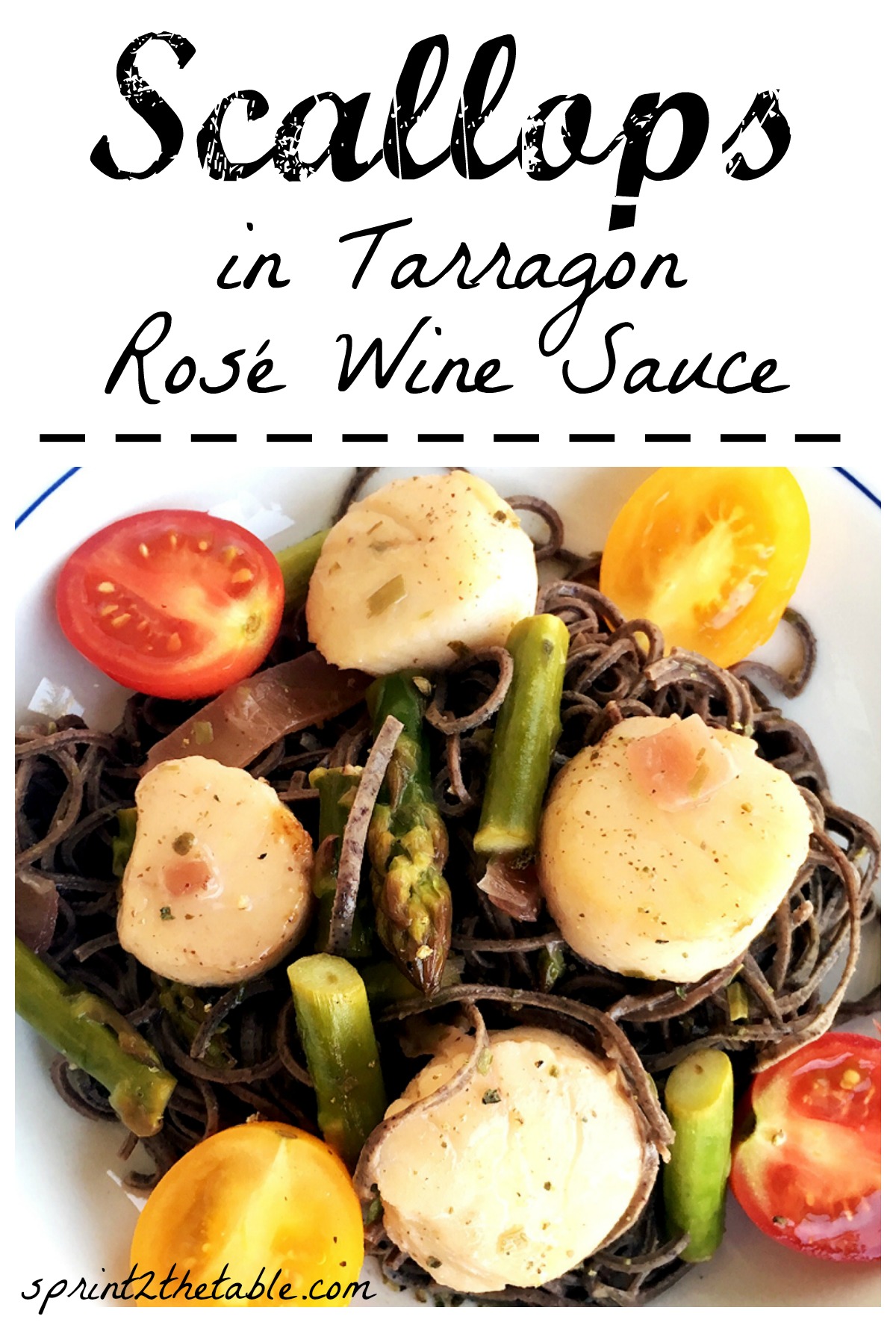 Leftover wine? This easy Sea Scallop in Tarragon Rosé Wine Sauce recipe!