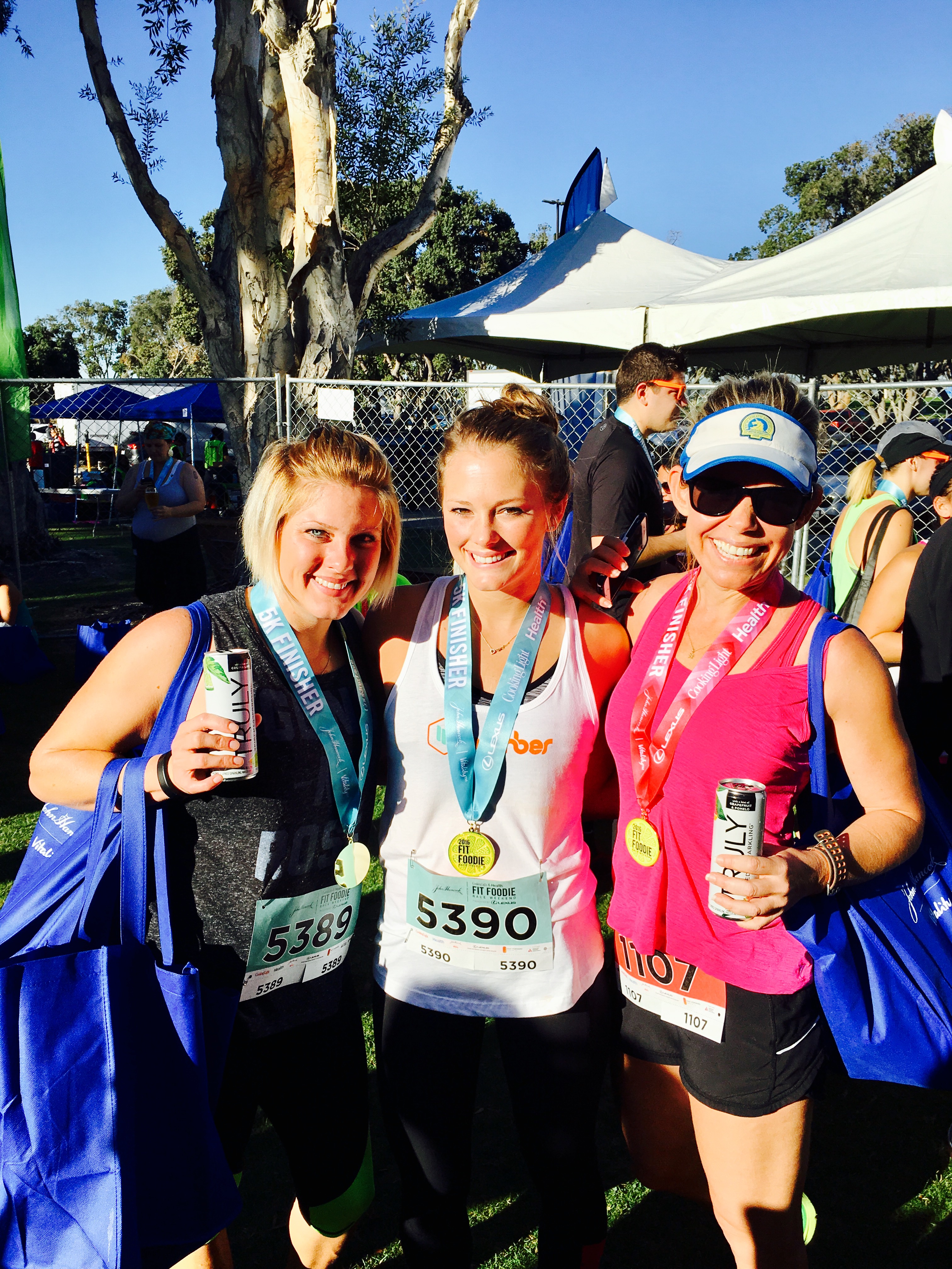 Me, my sister, and Teresa after The Fit Foodie Race