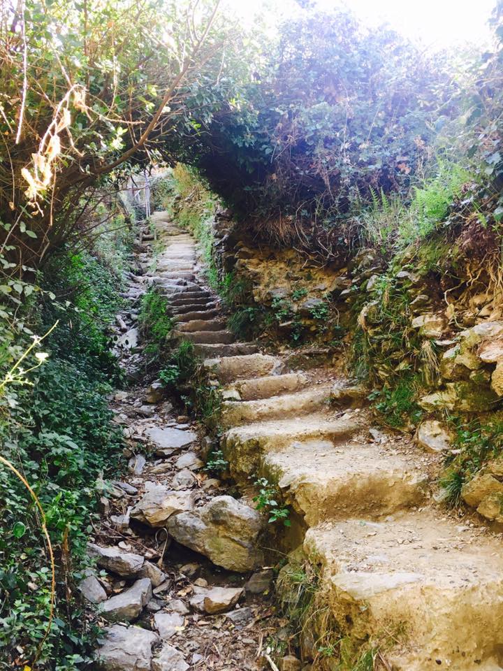 Stairs on the hike from Monterosso to Vernazza