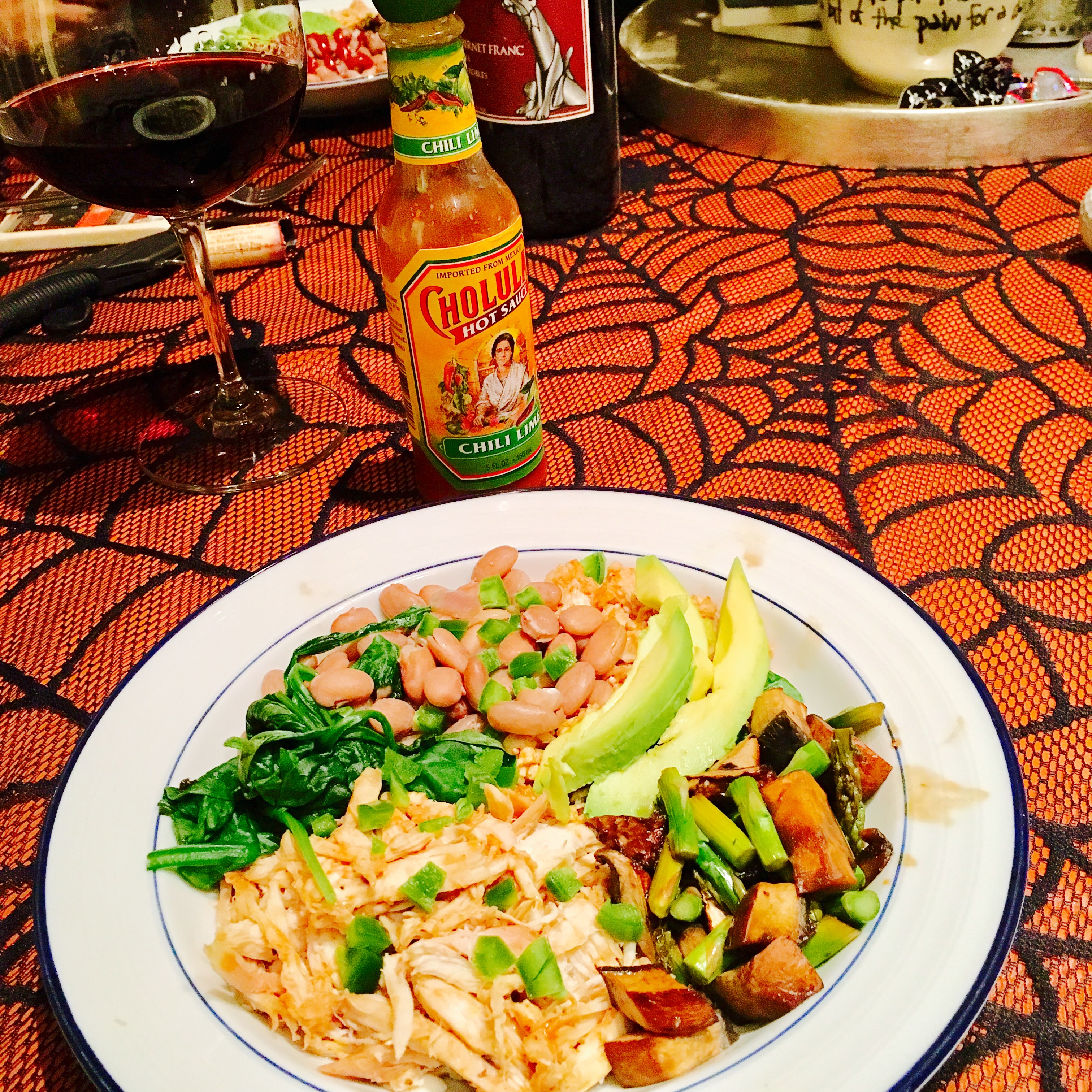 BBQ Cauliflower Rice Bowl with Cholula