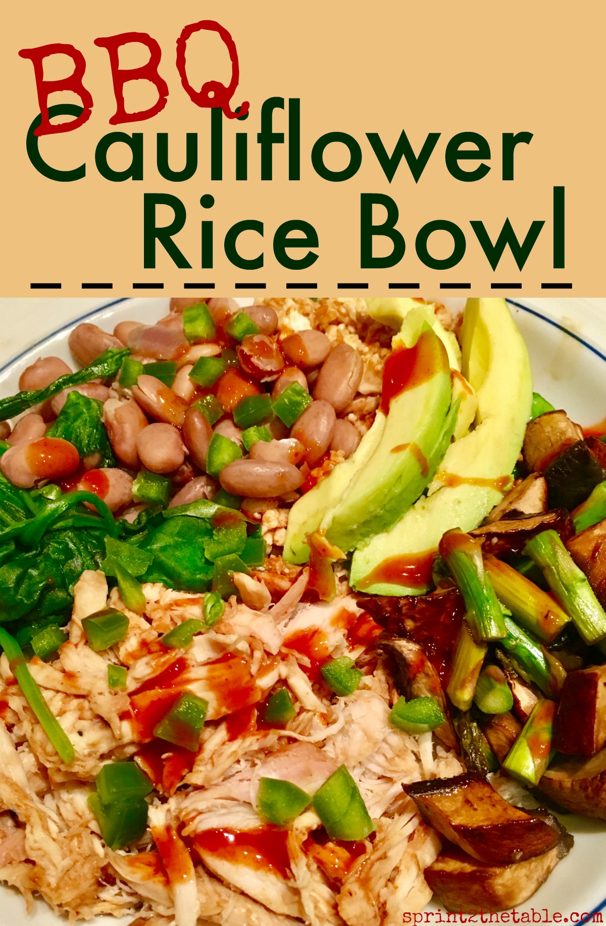 BBQ Cauliflower "Rice" Bowls are a great healthy dinner option. This gluten-free recipe comes together quickly and is full of flavor!