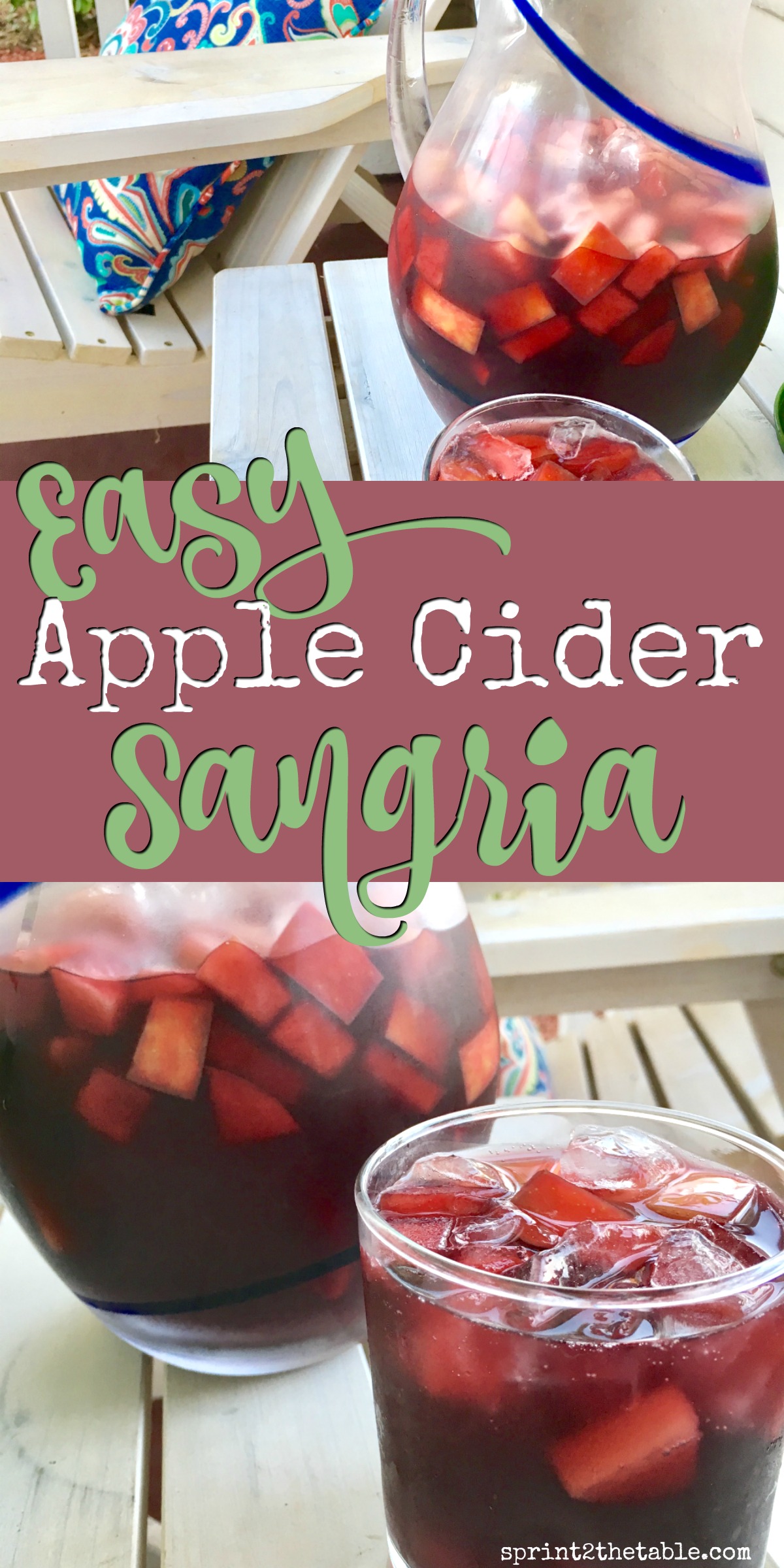 Easy Apple Cider Sangria - not too sweet, yet bursting with fall flavors!