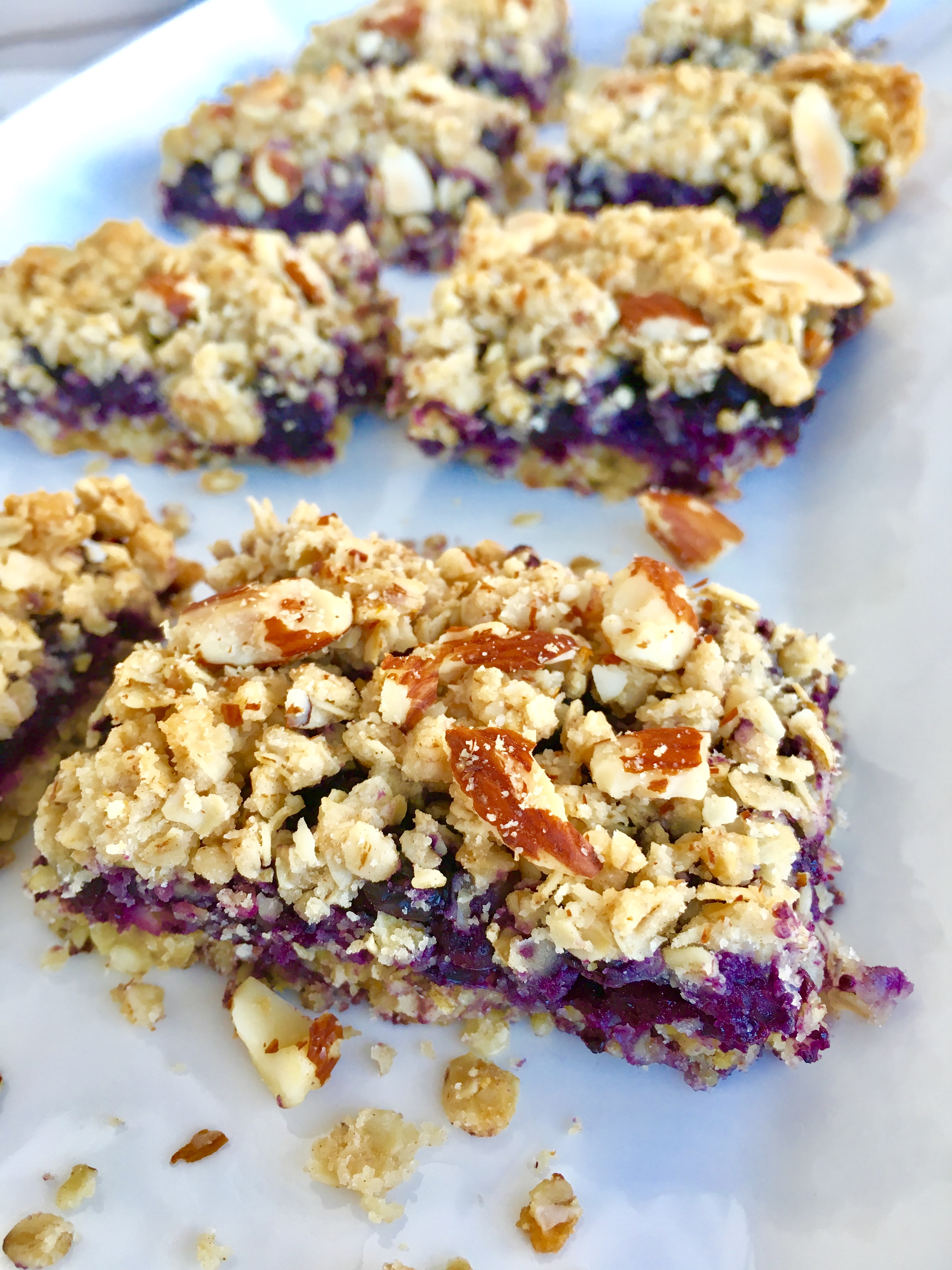 Healthy Wild Blueberry Crumble Bars