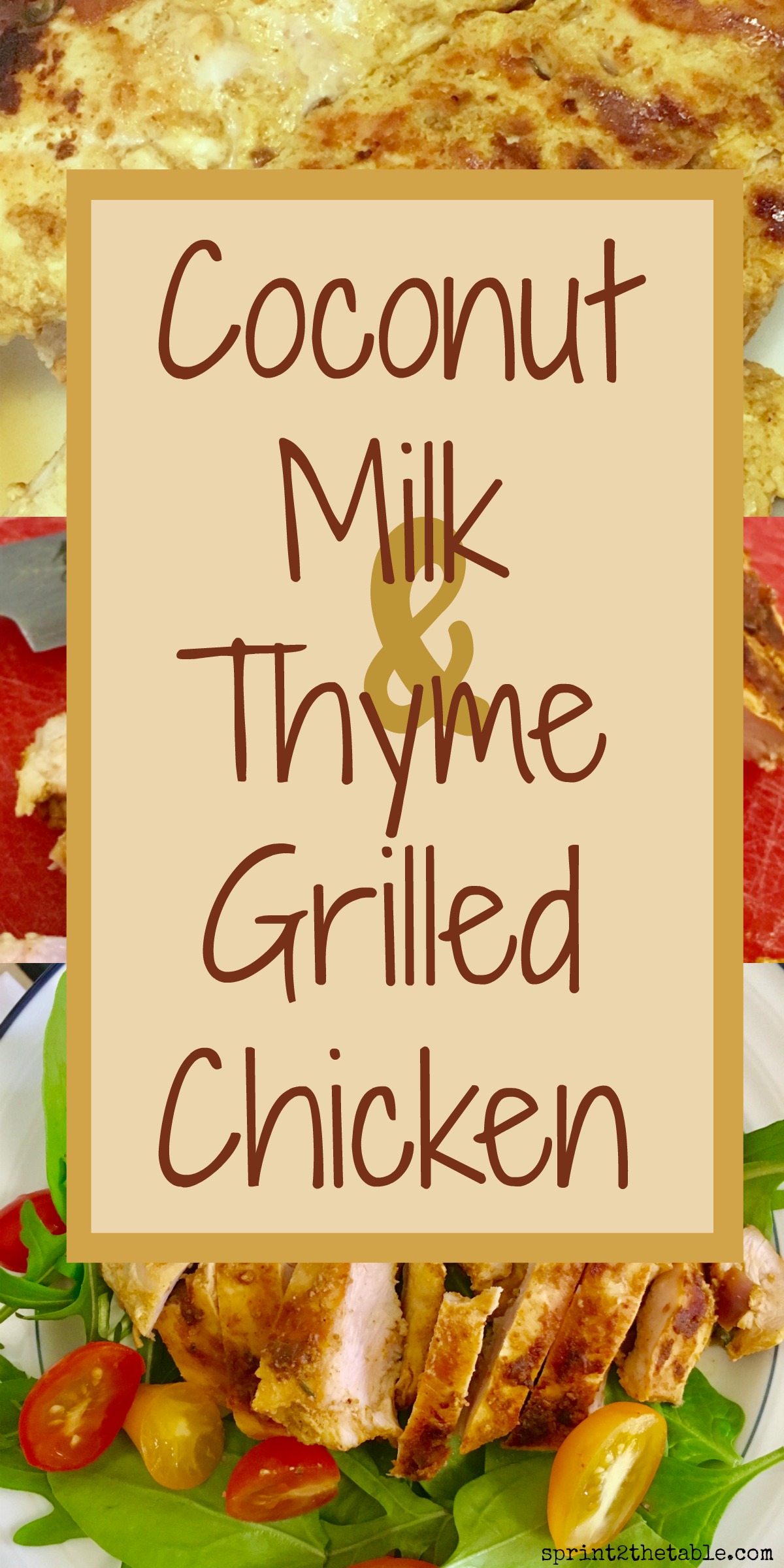 This Coconut Milk & Thyme Grilled Chicken recipe is a delicious and easy to make, healthy dinner! The chicken is marinated in thyme-infused coconut milk, garlic, and warm spices.