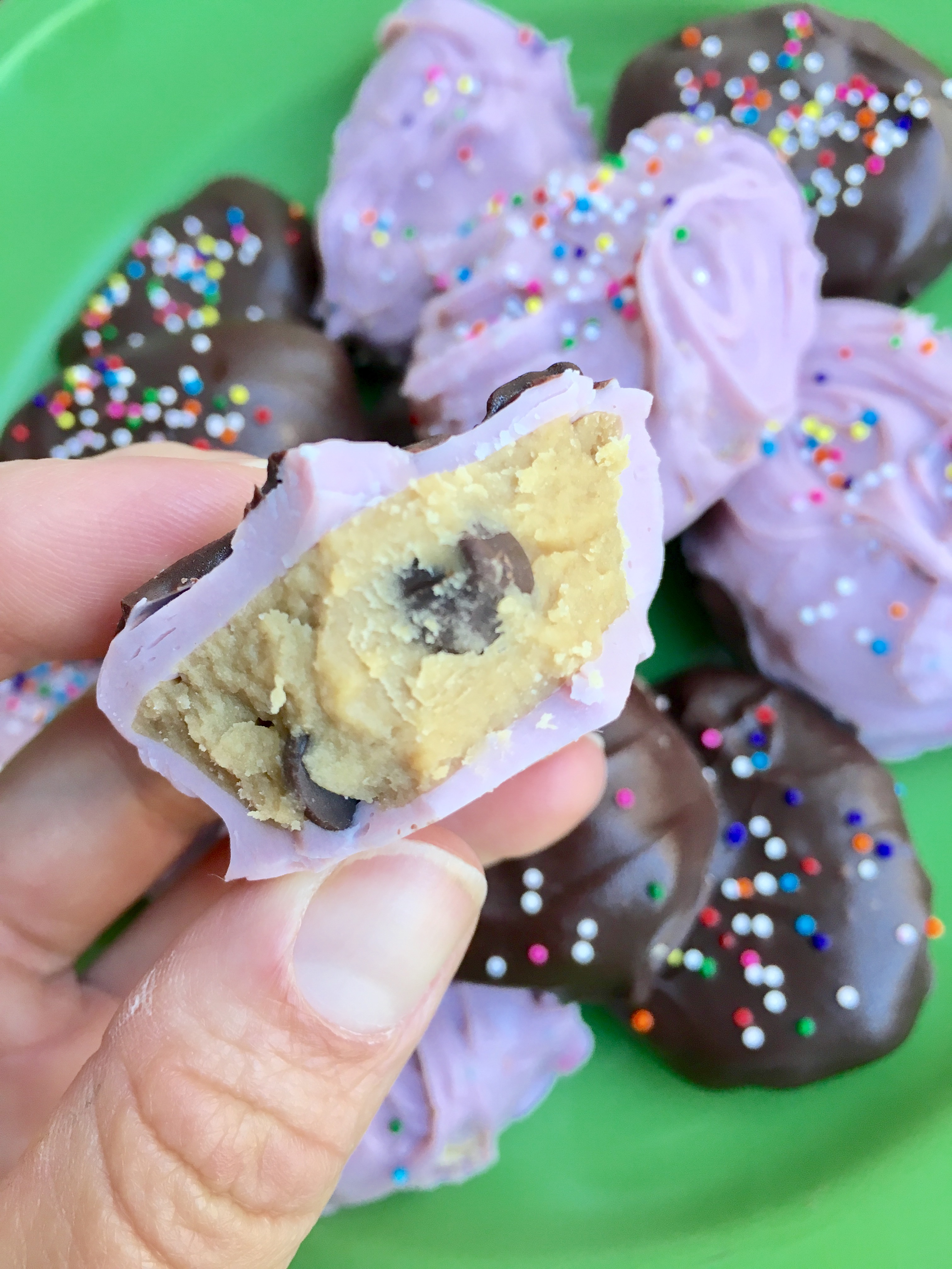 These protein-laced Chocolate Chip Cookie Dough Easter Eggs take it to the next level with their creamy cookie dough filling!