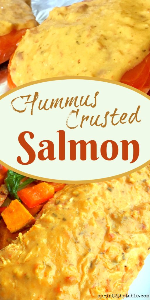 It may sound odd, hummus makes an excellent topping for salmon. It melts over the top of this Hummus Crusted Salmon, keeping the fish flavorful and its natural moisture locked in. 