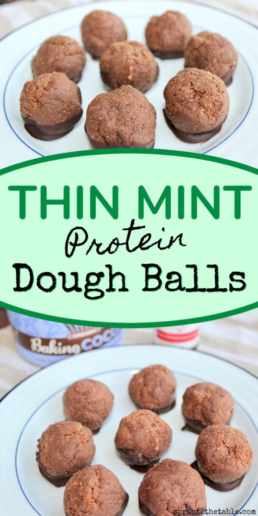 Do you like Thin Mints?  Cookie dough?  Then you're going to need these Thin Mint Dough Balls.  They're a healthy protein version you can have all year! 
