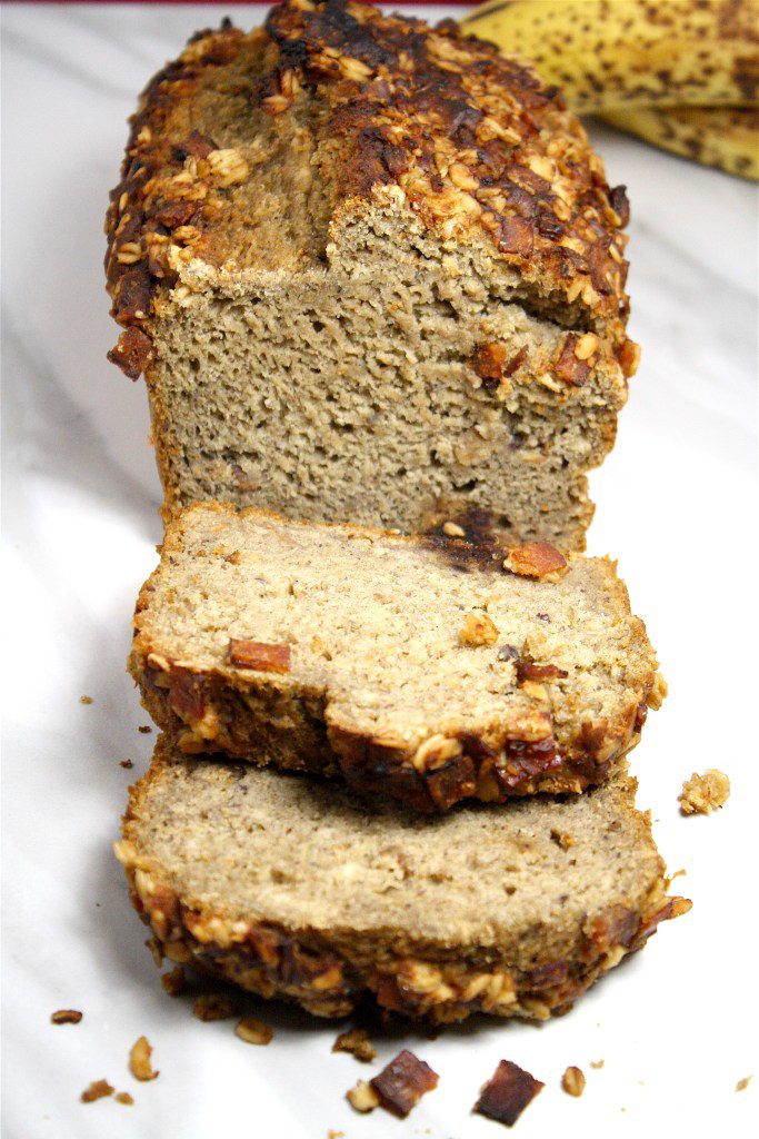 Date Sweetened Banana Bread with Candied Bacon