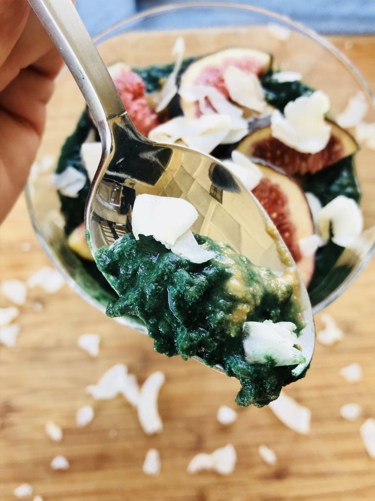 This colorful Vanilla-Cinnamon Spirulina Chia Pudding is a quick and easy breakfast recipe. It's packed with nutrients, but don't worry - it's still delicious. 