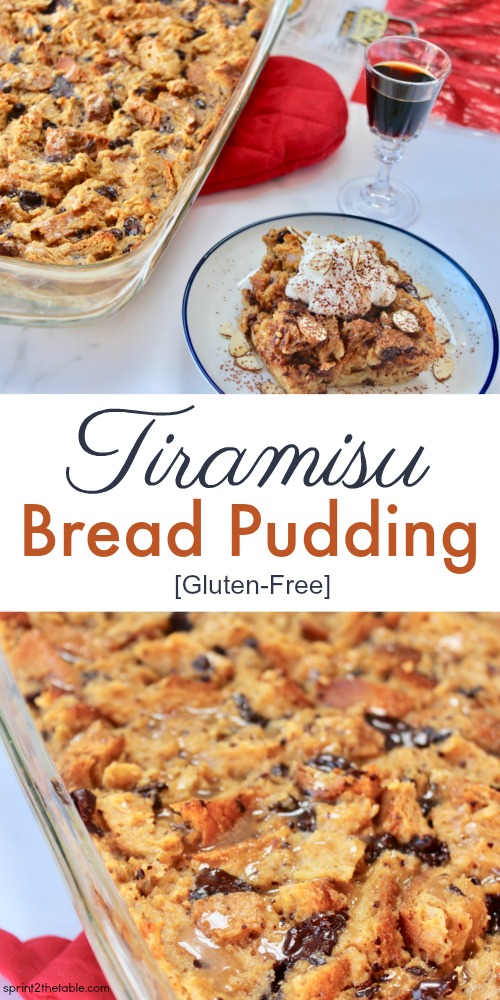 This Tiramisu Bread Pudding (gluten-free!) is the perfect after-dinner dish for a crowd.  It's a simple-yet-rich dessert reminiscent of it's more complicated tiramisu sibling. It's one of those recipes you’ll to come back to again and again.