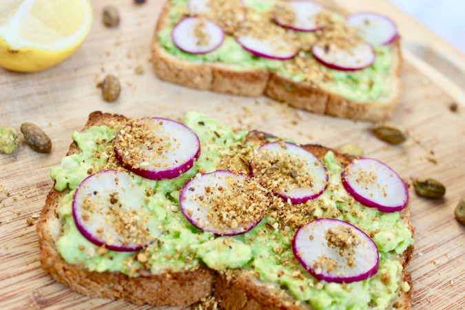 You can sprinkle this Egyptian spice blend on literally everything. Avocado Toast with Dukkah & Radishes is a delicious breakfast or snack any time of day!
