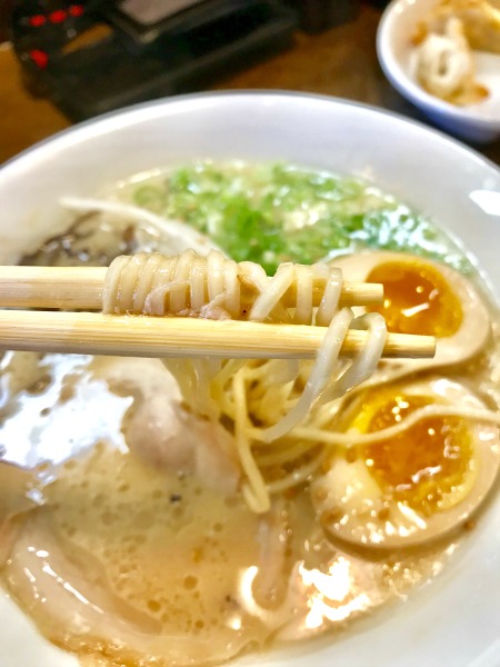 Tonkotsu Ramen noodles at Menya Ultra - San Diego