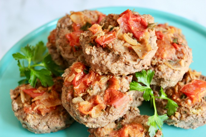 One of the most fun parts about Bison Meatloaf Muffins (or any meatloaf recipe, really) is the flexibility.  You can use any ground meats you desire (TWSS).  Try turkey, chicken, or a combo of beef and lamb.  I have the attention span of a gnat, so I'm always looking for new ways to make things.