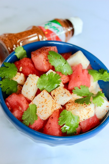 This Chili-Lime Watermelon & Jicama Salad is the perfect, refreshing thing to eat on a hot day!